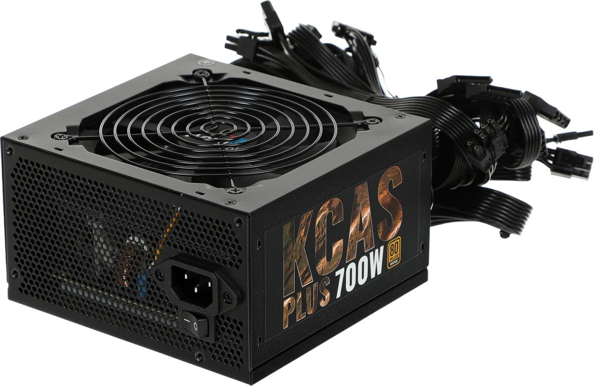 Блок питания Aerocool KCAS PLUS 700,  700Вт,  120мм,  черный, retail [kcas-700w plus]